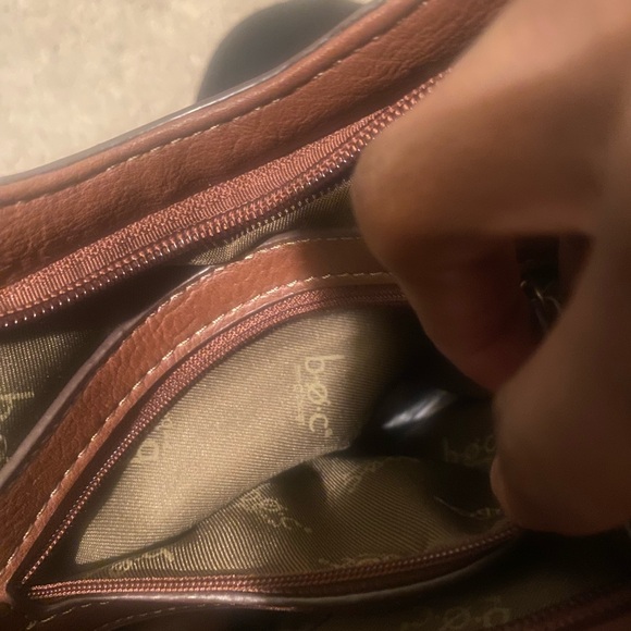 Born Concept Brown Leather Crossbody Bag w/attached lipstick holder - Picture 8 of 11